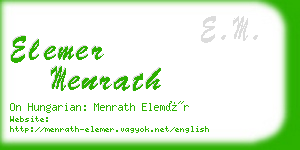 elemer menrath business card